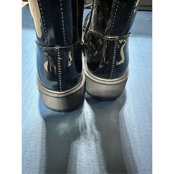 Forever Link Girl's Chief-88K Military Ankle Boots Patent Leather Size 4 - Picture 4 of 5